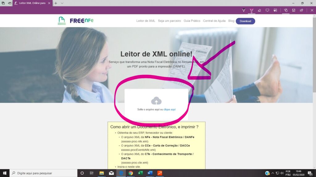 Quero abrir nota fiscal xml